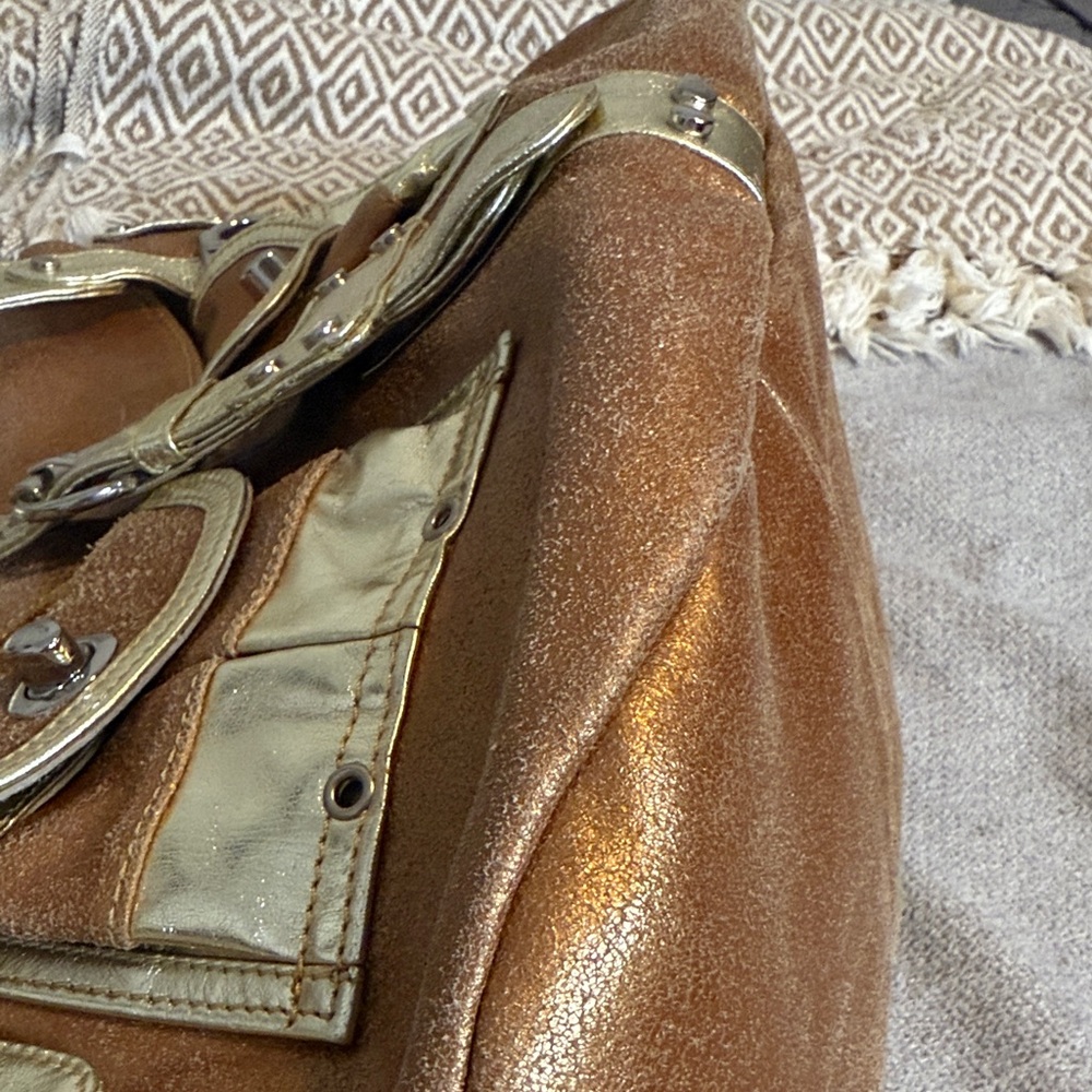 Tano Bronze and Gold Handbag - Picture 4 of 5